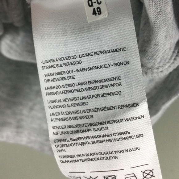 NWT Armani Exchange Sequined Logo Short Sleeve Crew Neck Heather Gray Tee Sz XS - Picture 10 of 11